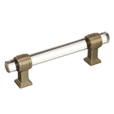 Amerock 96 mm Glacio Cabinet Pull - Clear, Golden Champagne A36654 CBBZ